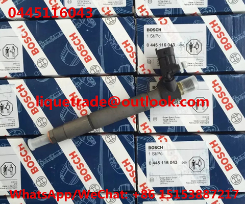 LA CHINE Injecteur commun VÉRITABLE 0 de rail de l'INJECTEUR 0445116043 de BOSCH 445 116 043, 0445116043 fournisseur