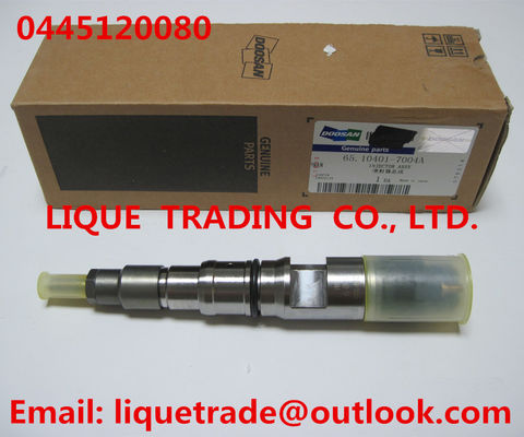 Injecteur commun véritable et nouvel de rail 0445120080/0 445 120 080 pour DAEWOO DOOSAN DL06S 65.10401-7004A fournisseur